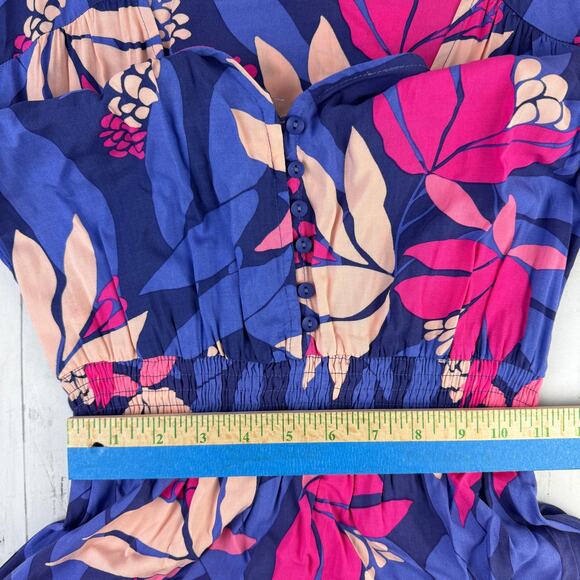 Anthropologie Abel the Label Santa Cruz Floral High Low Maxi Dress  Size XS - Picture 13 of 15
